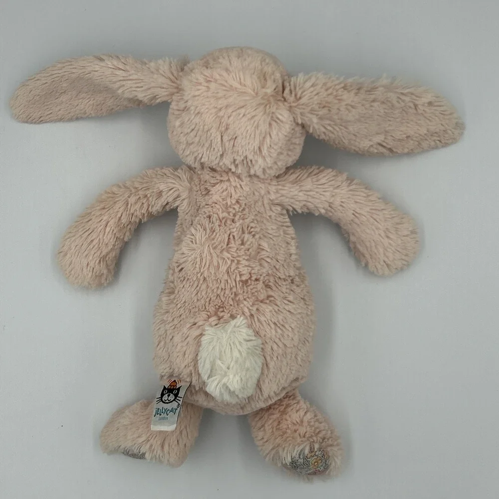 JellyCat Medium Tessa Blossom Bunny London‎ Light Pink Plush RARE RETIRED VHTF